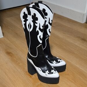 Dollskill Current Mood Platform Western Boots